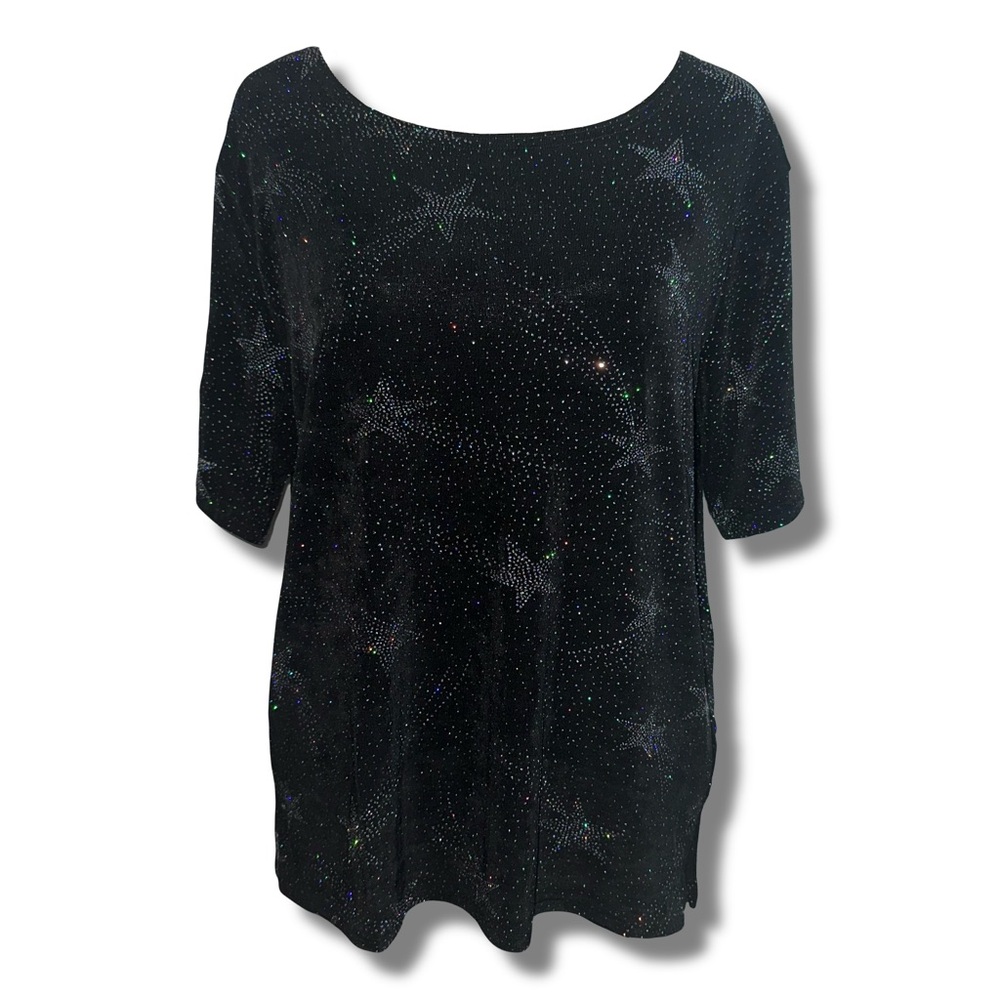 Vtg 90s Sparkling Shooting Star Shirt